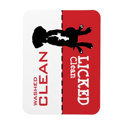 Lab Boxer Puppy Dishwaser Magnet Sign Magneet (Verticaal)