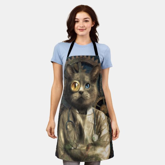Lab Cat All-Over Print Schort (Gedragen)