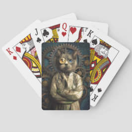 Lab Cat Steampunk Pokerkaarten
