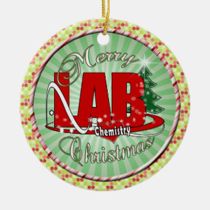 LAB CHEMISTRY CHRISTMAS KERAMISCH ORNAMENT