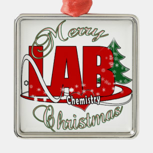LAB CHEMISTRY CHRISTMAS METALEN ORNAMENT