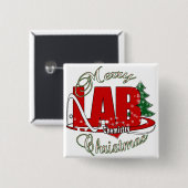 LAB CHEMISTRY CHRISTMAS VIERKANTE BUTTON 5,1 CM (Voorkant /achterkant)