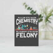 Lab Chemistry Teacher Garage Felony Crime Chemist Briefkaart (Staand voorkant)