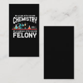 Lab Chemistry Teacher Garage Felony Crime Chemist Visitekaartje (Voorkant / Achterkant)