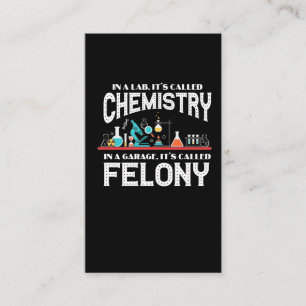Lab Chemistry Teacher Garage Felony Crime Chemist Visitekaartje
