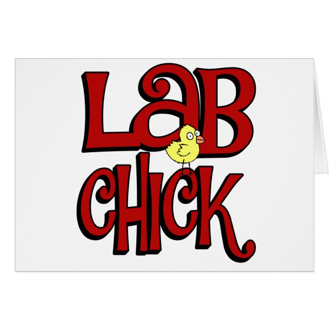 LAB CHICK - LABORATOORY GIRL SLANG / HUMOR (Voorkant Horizontaal)