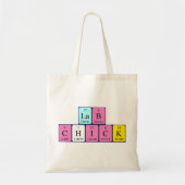 Lab Chick periodieke lijstnaam canvas tas (Voorkant)