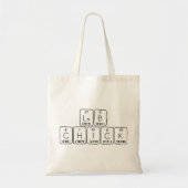 Lab Chick periodieke lijstnaam canvas tas (Voorkant)