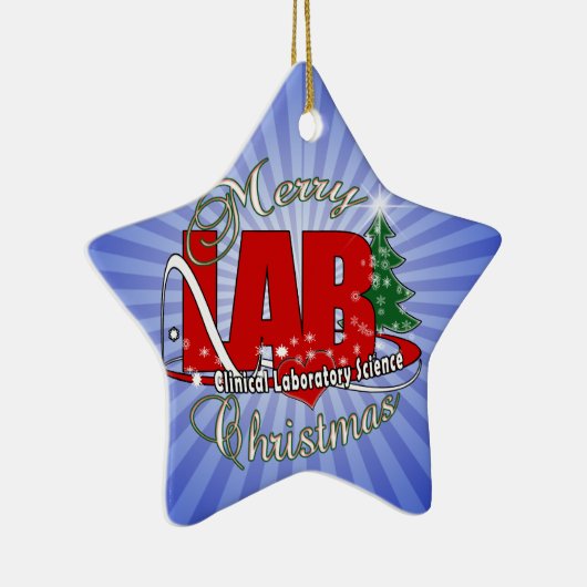 LAB CHRISTMAS KLINISCHE LABORATORIUMWETENSCHAP KERAMISCH ORNAMENT (Rechts)