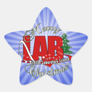 LAB CHRISTMAS KLINISCHE LABORATORIUMWETENSCHAP STER STICKER