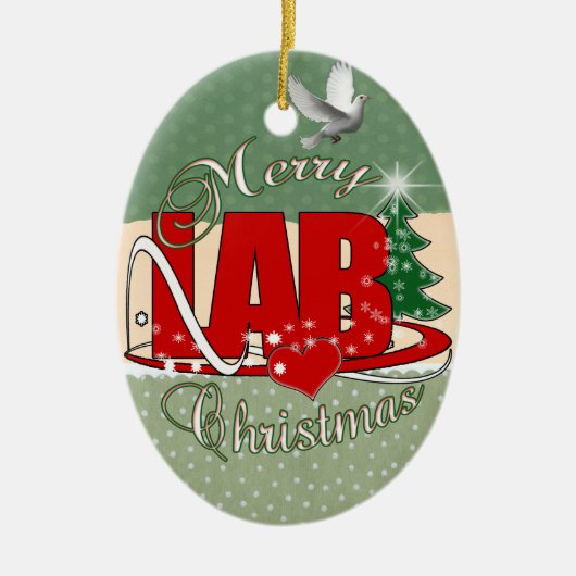 LAB CHRISTMAS LABORATORY KERAMISCH ORNAMENT (Voorkant)