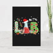 Lab Christmas Laboratory Technician Science Xmas S Kaart (Voorkant)