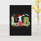 Lab Christmas Laboratory Technician Science Xmas S Kaart (Gele Bloem)