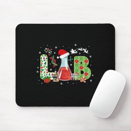 Lab Christmas Laboratory Technician Science Xmas S Muismat (Met muis)