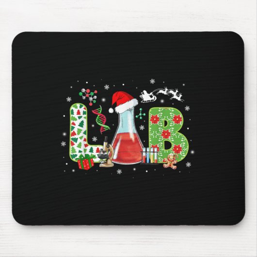 Lab Christmas Laboratory Technician Science Xmas S Muismat (Voorkant)