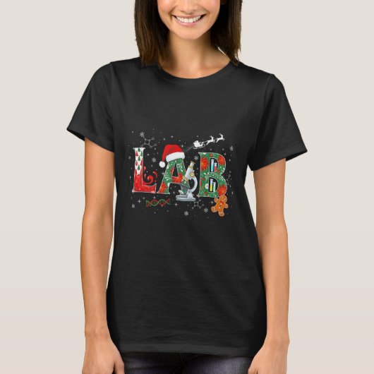 Lab Christmas Laboratory Technician Science Xmas S T-shirt (Voorkant)