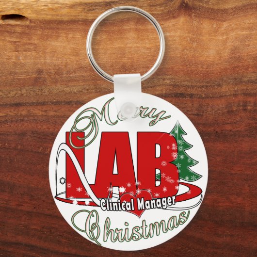 LAB CLINICAL MANAGER MERRY CHRISTMAS SLEUTELHANGER (Voorkant)