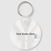 Lab Coat Jacket Button Sleutelhanger (Voorkant)