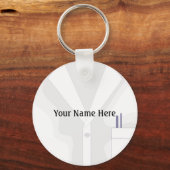 Lab Coat Jacket Button Sleutelhanger (Voorkant)