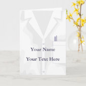 Lab Coat Jacket Custom Wenskaart Kaart (Gele Bloem)