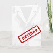Lab Coat Jacket Gepensioneerd Custom Wenskaart Kaart (Voorkant)