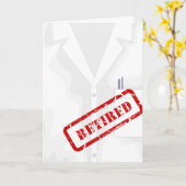 Lab Coat Jacket Gepensioneerd Custom Wenskaart Kaart (Gele Bloem)