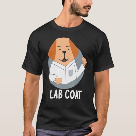 Lab Coat Labrador Dog Pun Science Scientist T-shirt (Voorkant)