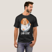 Lab Coat Labrador Dog Pun Science Scientist T-shirt (Voorkant volledig)