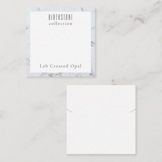 Lab Creëer Opal Ketting Packaging Kaart (Voorkant / Achterkant)