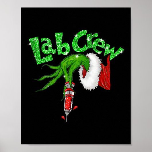 Lab Crew Nurse Merry Christmas Laboratory Xmas Paj Poster (Voorkant)