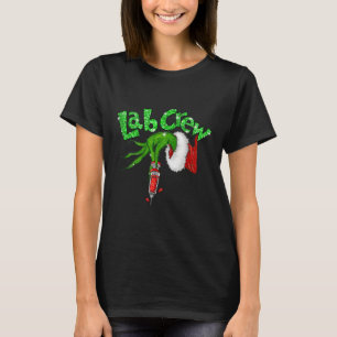 Lab Crew Nurse Merry Christmas Laboratory Xmas Paj T-shirt