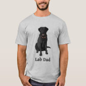 Lab Dad Black Labrador Retriever T-shirt (Voorkant)