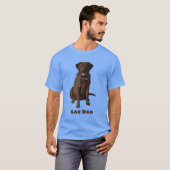Lab Dad Chocolate Labrador Retriever T-shirt (Voorkant volledig)