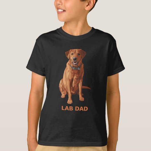 Lab Dad Fox Red Yellow Labrador Retriever Dog T-shirt (Voorkant)