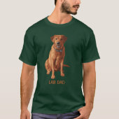 Lab Dad Fox Red Yellow Labrador Retriever Dog T-shirt (Voorkant)