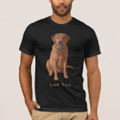 Lab Dad Fox Red Yellow Labrador Retriever Dog T-shirt (Voorkant)