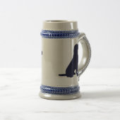 "Lab Dad" Gray & Blue Beer Stein Bierpul (Voorkant rechts)