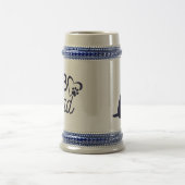 "Lab Dad" Gray & Blue Beer Stein Bierpul (Center)