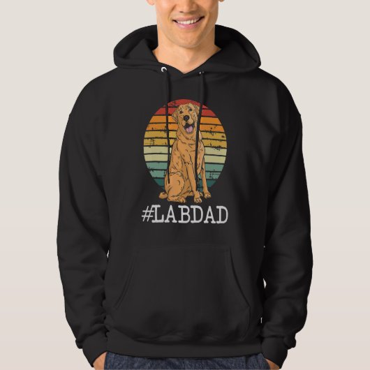 Lab Dad Labrador Retriever Breed Dog Dad Fathers Hoodie (Voorkant)