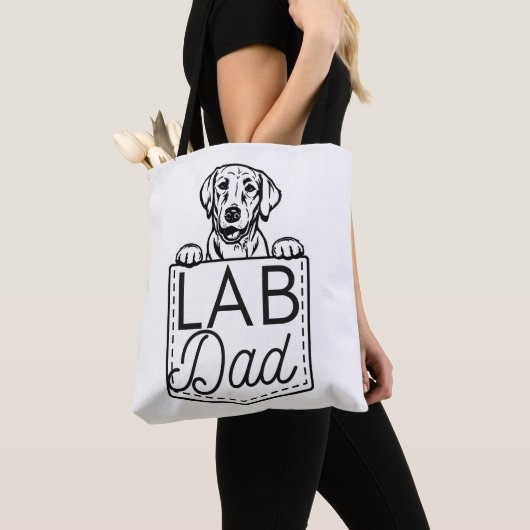 "Lab Dad" Peek-a-Boo Premium Tas (Dichtbij)