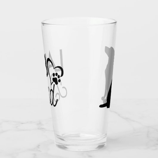 "Lab Dad" Pint Glass Glas (Links)