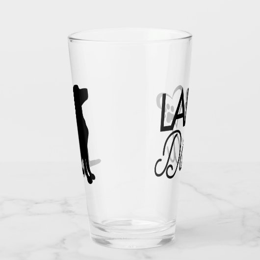 "Lab Dad" Pint Glass Glas (Rechts)
