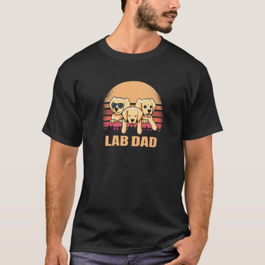 Lab Dad Yellow Labrador Retriever  Dog Retr T-shirt (Voorkant)