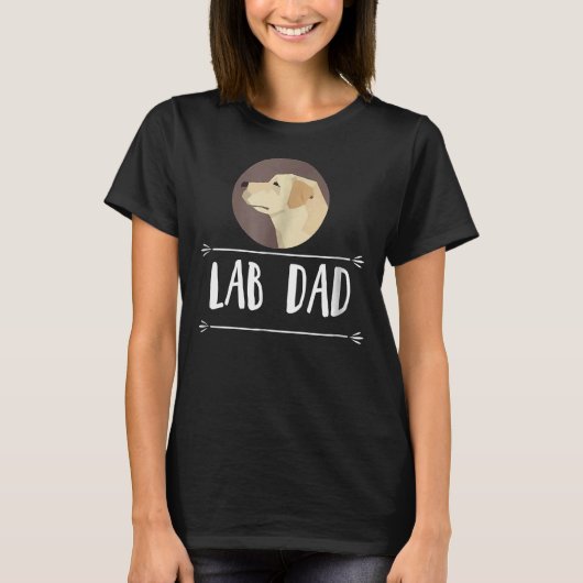 Lab Dad Yellow Labrador Retriever Dog T-shirt (Voorkant)