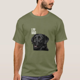 Lab Dad Zwarte Labrador Hond T-shirt
