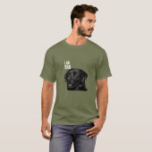 Lab Dad Zwarte Labrador Hond T-shirt (Voorkant volledig)