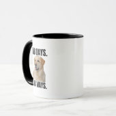 Lab Dagen Lab Manieren – Gele Labrador Koffie Mok (Voorkant links)