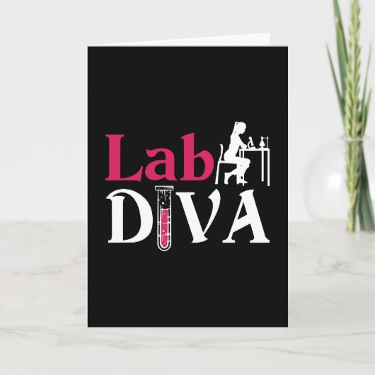 Lab Diva Lab Tech Chemist Laboratory Technician Kaart (Voorkant)