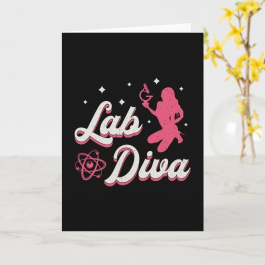Lab Diva Laboratory Technicia Science Laboratory Kaart (Gele Bloem)
