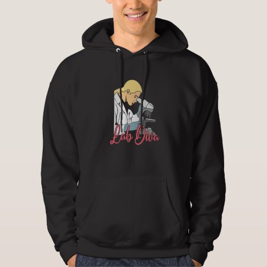 Lab Diva Medical Technologist Chemist Laboratory T Hoodie (Voorkant)